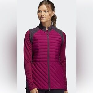 Adidas Frostguard Down Jacket Power Berry Women Spring Golf Sports Coat Size S